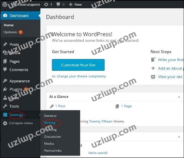 WordPress Writing Setting