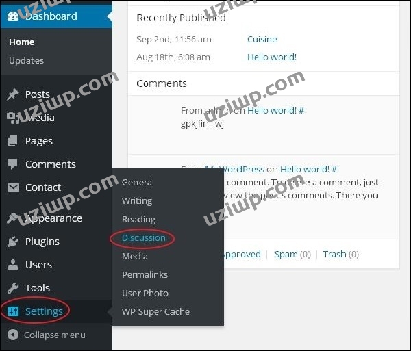 WordPress Moderate Comments